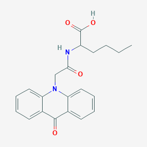 molecular formula C21H22N2O4 B14958231 N-[(9-oxoacridin-10(9H)-yl)acetyl]norleucine 