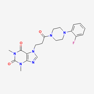 7-{3-[4-(2-fluorophenyl)piperazin-1-yl]-3-oxopropyl}-1,3-dimethyl-3,7-dihydro-1H-purine-2,6-dione