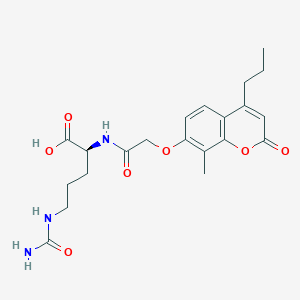 N~5~-carbamoyl-N~2~-{[(8-methyl-2-oxo-4-propyl-2H-chromen-7-yl)oxy]acetyl}-L-ornithine