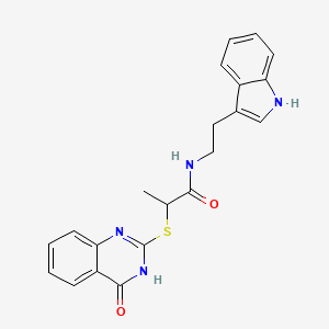 2-[(4-hydroxyquinazolin-2-yl)sulfanyl]-N-[2-(1H-indol-3-yl)ethyl]propanamide