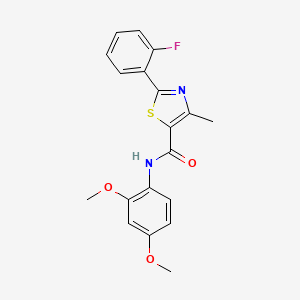 N-(2,4-dimethoxyphenyl)-2-(2-fluorophenyl)-4-methyl-1,3-thiazole-5-carboxamide