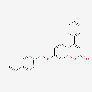 7-[(4-ethenylbenzyl)oxy]-8-methyl-4-phenyl-2H-chromen-2-one