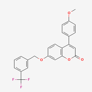 4-(4-methoxyphenyl)-7-{[3-(trifluoromethyl)benzyl]oxy}-2H-chromen-2-one