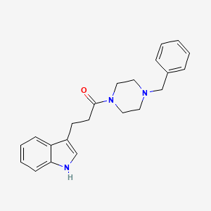 molecular formula C22H25N3O B14958331 1-(4-benzylpiperazin-1-yl)-3-(1H-indol-3-yl)propan-1-one 