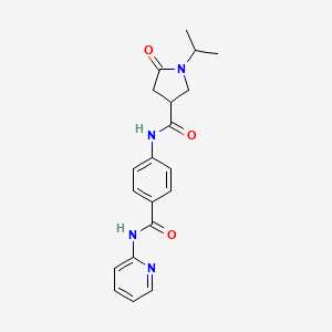 5-oxo-1-(propan-2-yl)-N-[4-(pyridin-2-ylcarbamoyl)phenyl]pyrrolidine-3-carboxamide