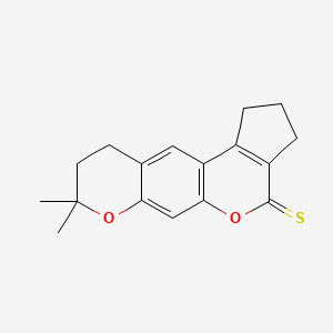 molecular formula C17H18O2S B14958356 8,8-dimethyl-2,3,9,10-tetrahydro-8H-cyclopenta[c]pyrano[3,2-g]chromene-4(1H)-thione 