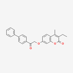 7-[2-(biphenyl-4-yl)-2-oxoethoxy]-3-ethyl-4-methyl-2H-chromen-2-one