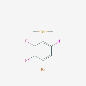 molecular formula C9H10BrF2ISi B1495837 4-Bromo-2,3-difluoro-6-iodo-1-(trimethylsilyl)benzene 