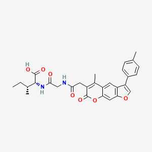 N-{[5-methyl-3-(4-methylphenyl)-7-oxo-7H-furo[3,2-g]chromen-6-yl]acetyl}glycyl-D-isoleucine