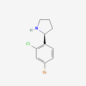 (2S)-2-(4-Bromo-2-chlorophenyl)pyrrolidine