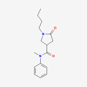 molecular formula C16H22N2O2 B14958411 1-butyl-N-methyl-5-oxo-N-phenylpyrrolidine-3-carboxamide 