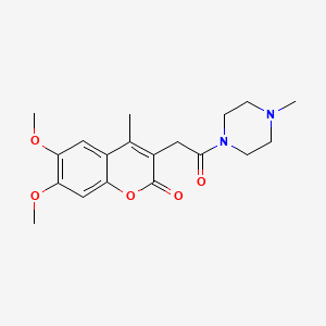 6,7-dimethoxy-4-methyl-3-[2-(4-methylpiperazino)-2-oxoethyl]-2H-chromen-2-one