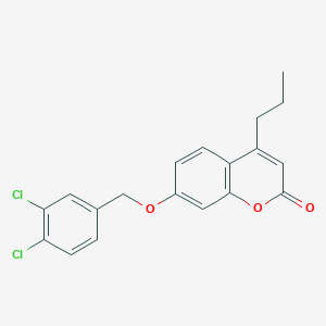 molecular formula C19H16Cl2O3 B14958426 7-[(3,4-dichlorobenzyl)oxy]-4-propyl-2H-chromen-2-one 