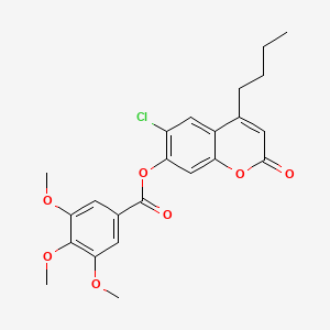 4-butyl-6-chloro-2-oxo-2H-chromen-7-yl 3,4,5-trimethoxybenzoate