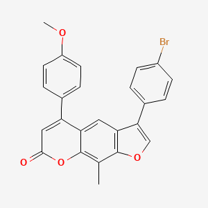 molecular formula C25H17BrO4 B14958440 3-(4-bromophenyl)-5-(4-methoxyphenyl)-9-methyl-7H-furo[3,2-g]chromen-7-one 