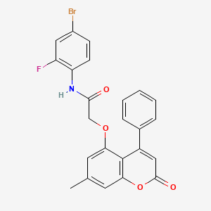 N-(4-bromo-2-fluorophenyl)-2-[(7-methyl-2-oxo-4-phenyl-2H-chromen-5-yl)oxy]acetamide