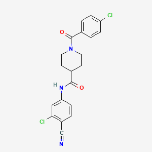 N-(3-chloro-4-cyanophenyl)-1-(4-chlorobenzoyl)piperidine-4-carboxamide