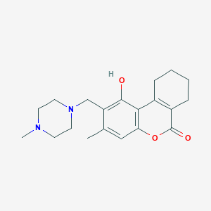 1-Hydroxy-3-methyl-2-[(4-methylpiperazin-1-yl)methyl]-7,8,9,10-tetrahydrobenzo[c]chromen-6-one