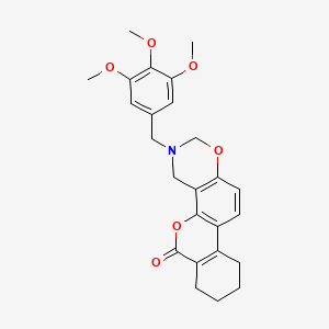 3-(3,4,5-trimethoxybenzyl)-3,4,7,8,9,10-hexahydro-2H,6H-benzo[3,4]chromeno[8,7-e][1,3]oxazin-6-one