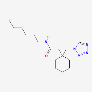 molecular formula C16H29N5O B14958487 N-hexyl-2-[1-(1H-tetrazol-1-ylmethyl)cyclohexyl]acetamide 