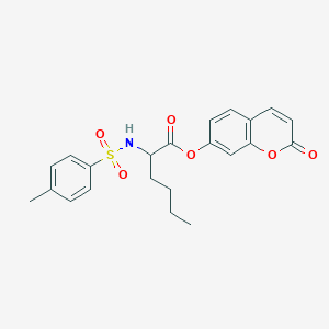 molecular formula C22H23NO6S B14958502 (2-oxochromen-7-yl) 2-[(4-methylphenyl)sulfonylamino]hexanoate 