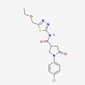 1-(4-chlorophenyl)-N-[5-(ethoxymethyl)-1,3,4-thiadiazol-2-yl]-5-oxopyrrolidine-3-carboxamide