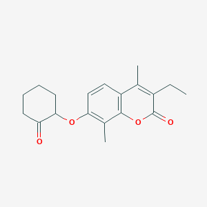 3-ethyl-4,8-dimethyl-7-[(2-oxocyclohexyl)oxy]-2H-chromen-2-one