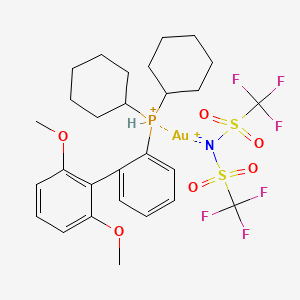 2-Dicyclohexyl(2 inverted exclamation marka,6 inverted exclamation marka-dimethoxybiphenyl)phosphine gold(I) bis(trifluoromethylsulfonyl)imide