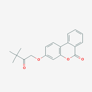 molecular formula C19H18O4 B14958552 3-(3,3-dimethyl-2-oxobutoxy)-6H-benzo[c]chromen-6-one 