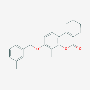 4-methyl-3-[(3-methylbenzyl)oxy]-7,8,9,10-tetrahydro-6H-benzo[c]chromen-6-one