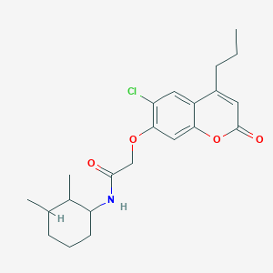 molecular formula C22H28ClNO4 B14958589 2-[(6-chloro-2-oxo-4-propyl-2H-chromen-7-yl)oxy]-N-(2,3-dimethylcyclohexyl)acetamide 