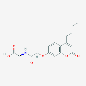 molecular formula C19H23NO6 B14958594 2-{2-[(4-Butyl-2-oxo-2H-chromen-7-YL)oxy]propanamido}propanoic acid 