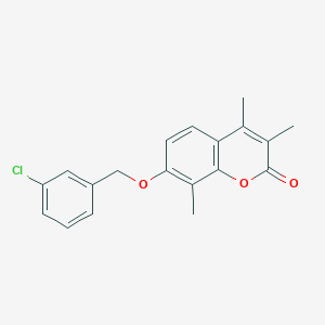 7-[(3-chlorophenyl)methoxy]-3,4,8-trimethyl-2H-chromen-2-one