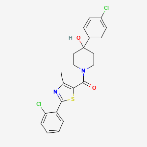 [4-(4-Chlorophenyl)-4-hydroxypiperidino][2-(2-chlorophenyl)-4-methyl-1,3-thiazol-5-yl]methanone