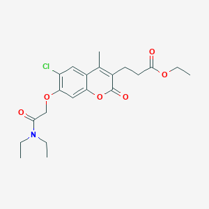 molecular formula C21H26ClNO6 B14958620 ethyl 3-{6-chloro-7-[2-(diethylamino)-2-oxoethoxy]-4-methyl-2-oxo-2H-chromen-3-yl}propanoate 