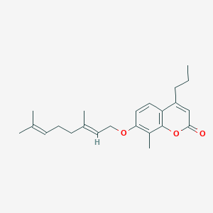 7-{[(2E)-3,7-dimethylocta-2,6-dien-1-yl]oxy}-8-methyl-4-propyl-2H-chromen-2-one