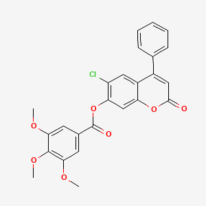 molecular formula C25H19ClO7 B14958628 6-chloro-2-oxo-4-phenyl-2H-chromen-7-yl 3,4,5-trimethoxybenzoate 