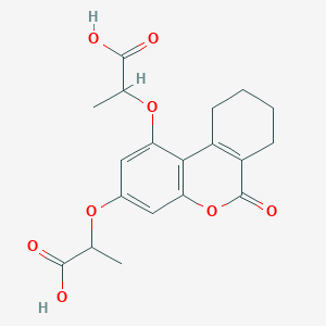 molecular formula C19H20O8 B14958636 2-{[1-(1-carboxyethoxy)-6-oxo-7,8,9,10-tetrahydro-6H-benzo[c]chromen-3-yl]oxy}propanoic acid 