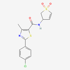 2-(4-chlorophenyl)-N-(1,1-dioxido-2,3-dihydrothiophen-3-yl)-4-methyl-1,3-thiazole-5-carboxamide