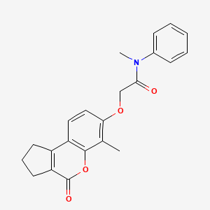 N-methyl-2-[(6-methyl-4-oxo-1,2,3,4-tetrahydrocyclopenta[c]chromen-7-yl)oxy]-N-phenylacetamide