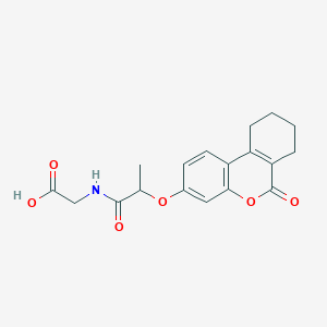 molecular formula C18H19NO6 B14958646 N-{2-[(6-oxo-7,8,9,10-tetrahydro-6H-benzo[c]chromen-3-yl)oxy]propanoyl}glycine 