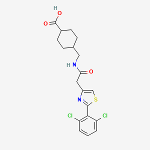 molecular formula C19H20Cl2N2O3S B14958659 trans-4-[({[2-(2,6-Dichlorophenyl)-1,3-thiazol-4-yl]acetyl}amino)methyl]cyclohexanecarboxylic acid 