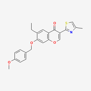 6-ethyl-7-[(4-methoxybenzyl)oxy]-3-(4-methyl-1,3-thiazol-2-yl)-4H-chromen-4-one