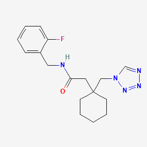 molecular formula C17H22FN5O B14958671 N-(2-fluorobenzyl)-2-[1-(1H-tetrazol-1-ylmethyl)cyclohexyl]acetamide 