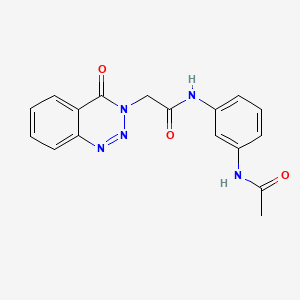 molecular formula C17H15N5O3 B14958696 N-[3-(acetylamino)phenyl]-2-(4-oxo-1,2,3-benzotriazin-3(4H)-yl)acetamide 