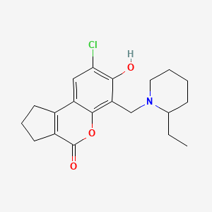 8-chloro-6-[(2-ethylpiperidin-1-yl)methyl]-7-hydroxy-2,3-dihydrocyclopenta[c]chromen-4(1H)-one