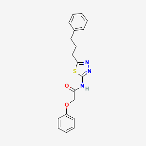 molecular formula C19H19N3O2S B14958704 2-phenoxy-N-[5-(3-phenylpropyl)-1,3,4-thiadiazol-2-yl]acetamide 