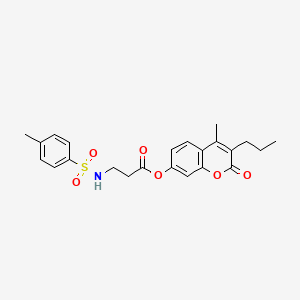 molecular formula C23H25NO6S B14958715 4-methyl-2-oxo-3-propyl-2H-chromen-7-yl N-[(4-methylphenyl)sulfonyl]-beta-alaninate 