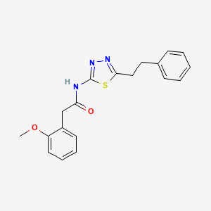 molecular formula C19H19N3O2S B14958720 2-(2-methoxyphenyl)-N-[5-(2-phenylethyl)-1,3,4-thiadiazol-2-yl]acetamide 