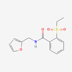 molecular formula C14H15NO4S B14958724 2-(ethylsulfonyl)-N-(furan-2-ylmethyl)benzamide 